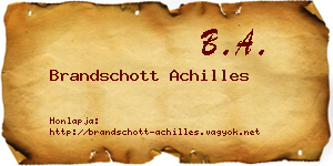 Brandschott Achilles névjegykártya